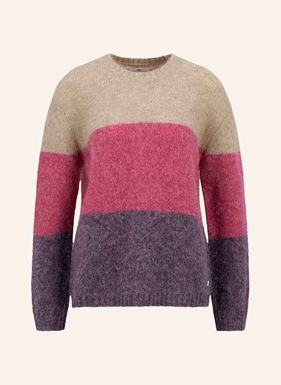 FYNCH-HATTON Pullover mit Alpaka DUNKELLILA/ FUCHSIA/ BEIGE
