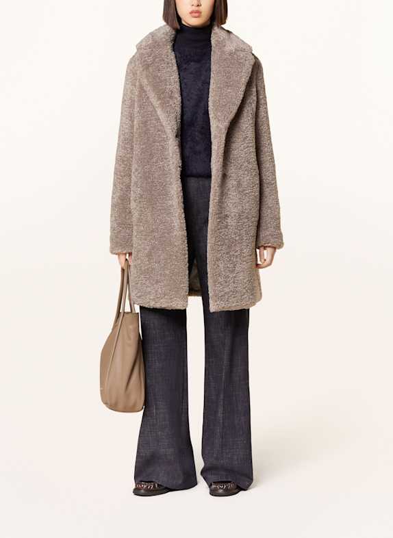 lilienfels Teddyfell-Mantel TAUPE