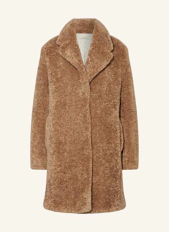 lilienfels Teddyfell-Mantel CAMEL