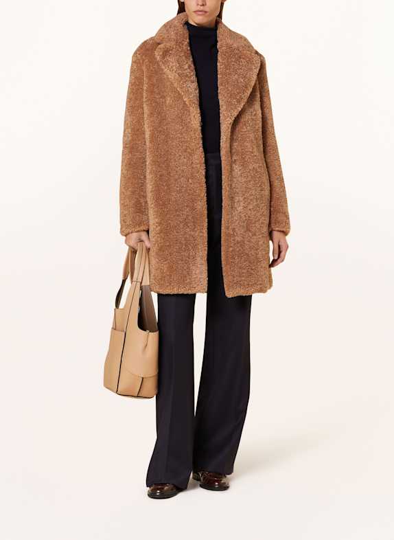 lilienfels Teddyfell-Mantel CAMEL