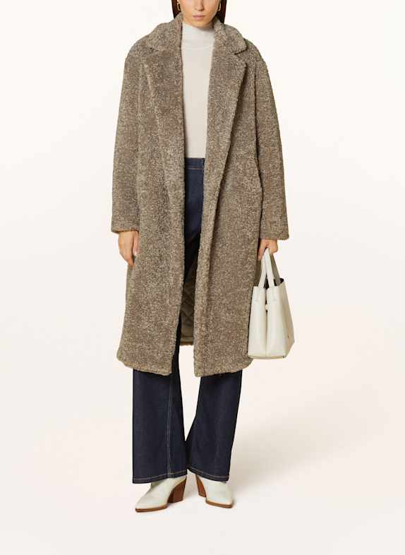 lilienfels Teddyfell-Mantel TAUPE