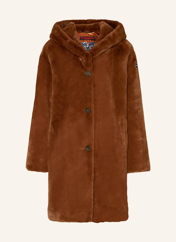 FRIEDA & FREDDIES Faux fur coat SUNDAY ROSE BROWN