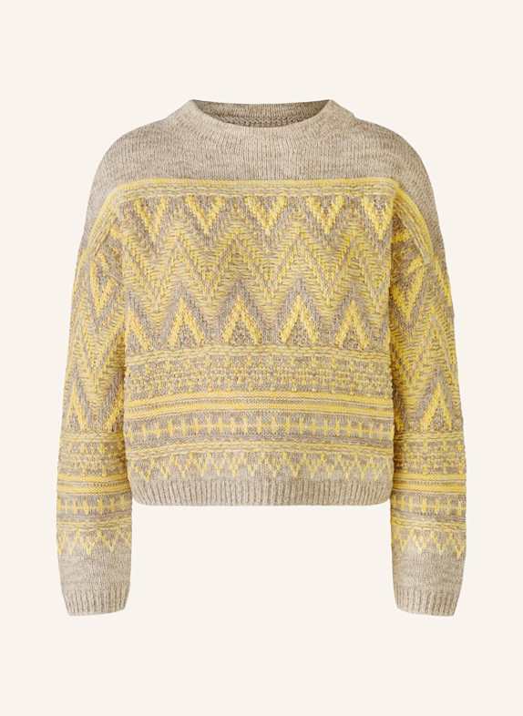 oui Sweater TAUPE/ YELLOW