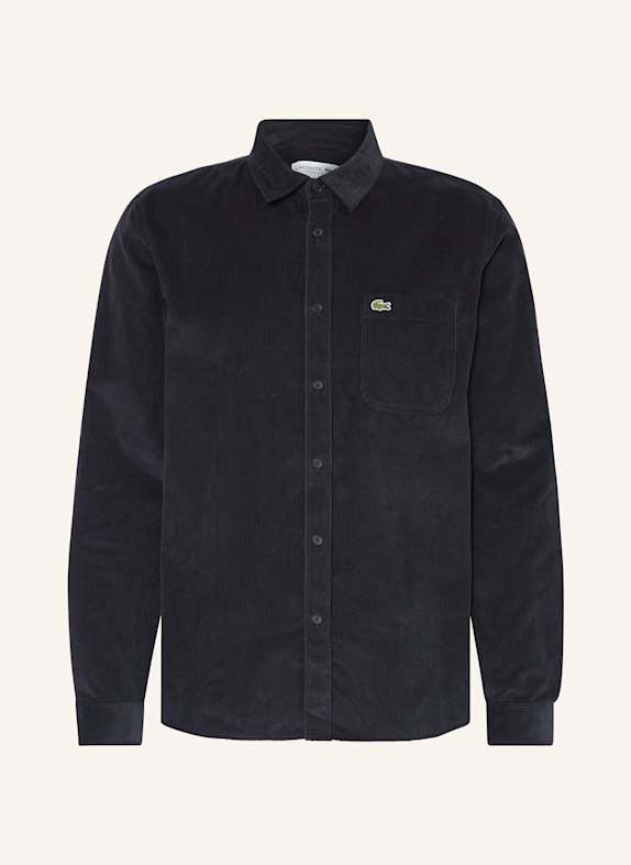 LACOSTE Koszula sztruksowa comfort fit GRANATOWY