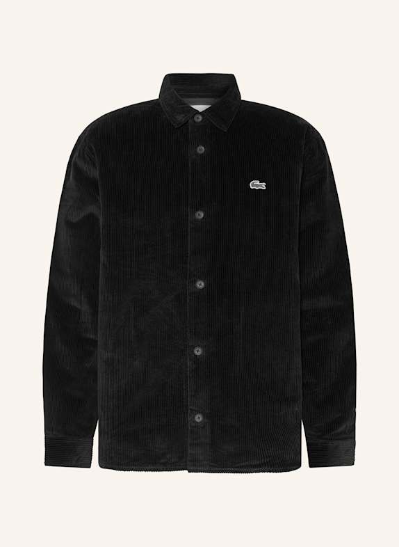 LACOSTE Cord-Overshirt SCHWARZ