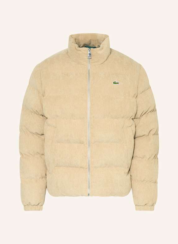 LACOSTE Steppjacke aus Cord BEIGE