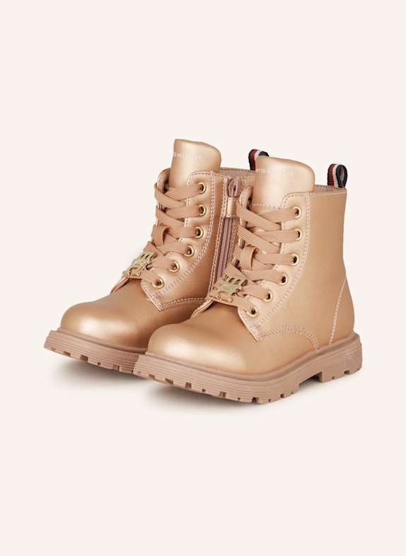 TOMMY HILFIGER Schnürboots ROSÉGOLD