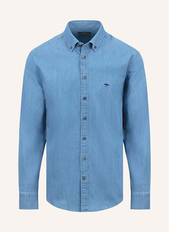 FYNCH-HATTON Shirt casual fit in denim look BLUE
