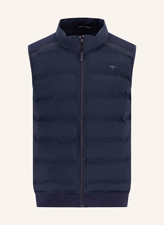 FYNCH-HATTON Quilted jacket in mixed materials DARK BLUE