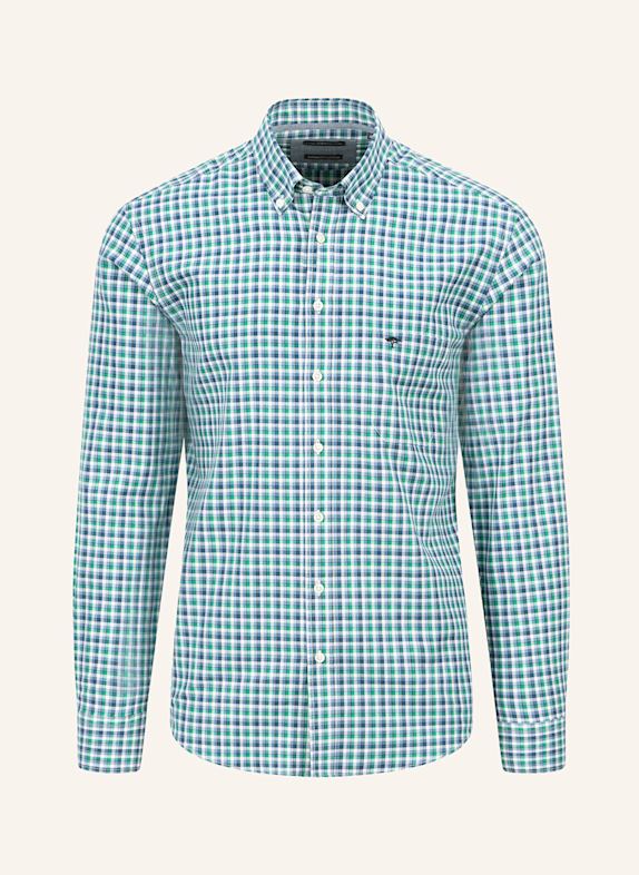 FYNCH-HATTON Košile Regular Fit ZELENÁ/ TMAVĚ MODRÁ/ BÍLÁ