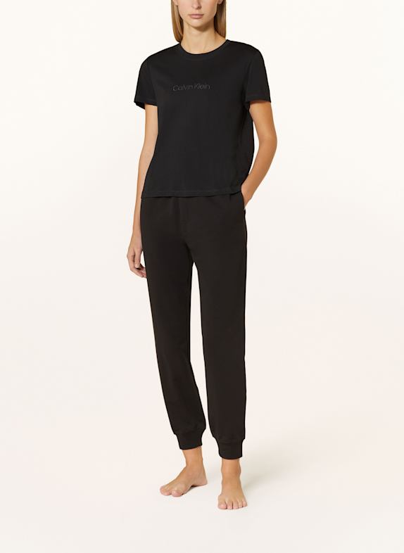 Calvin Klein Slaapshirt PURE COTTON ZWART