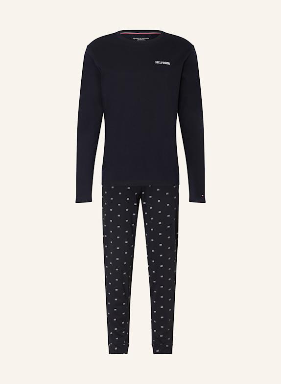 TOMMY HILFIGER Schlafanzug DUNKELBLAU
