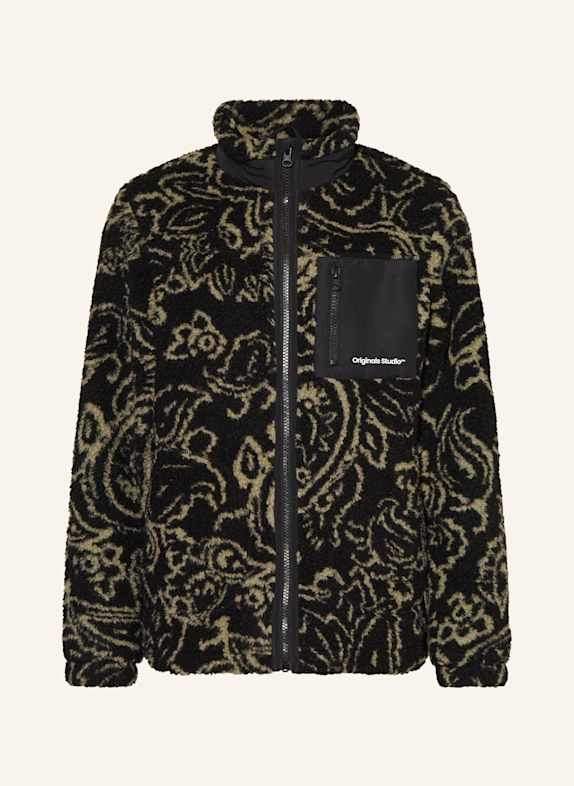 JACK&JONES Teddyfell-Jacke SCHWARZ