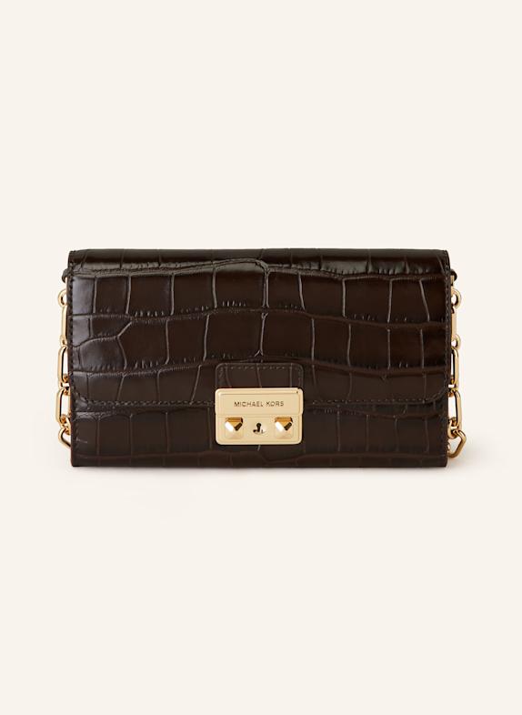MICHAEL KORS TRIBECA wallet to hang around your neck 251 CHOCOLATE