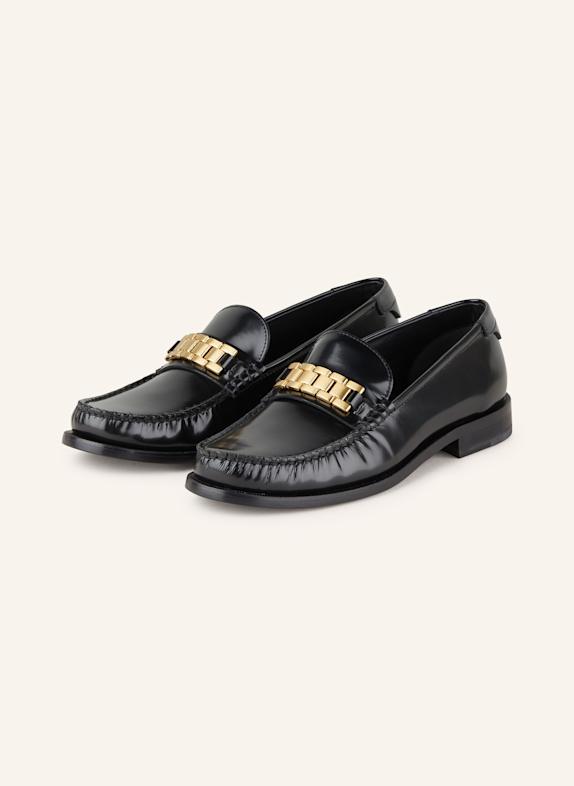 VICTORIA BECKHAM Lakierowane loafersy CZARNY