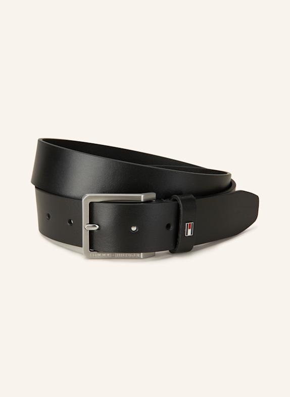 TOMMY HILFIGER Leather belt BAXTON BLACK
