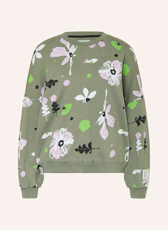 maloja Sweatshirt LAUENAM. LIGHT GREEN/ LIGHT PURPLE
