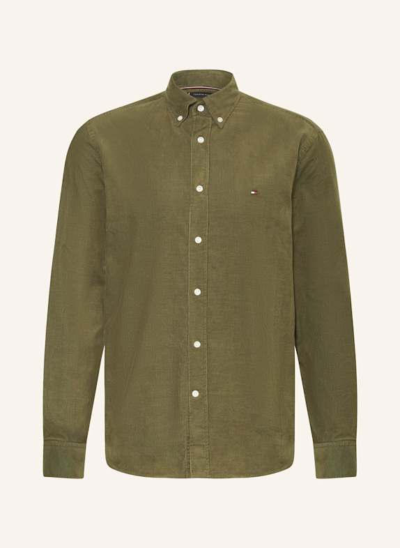 TOMMY HILFIGER Cordhemd Regular Fit KHAKI