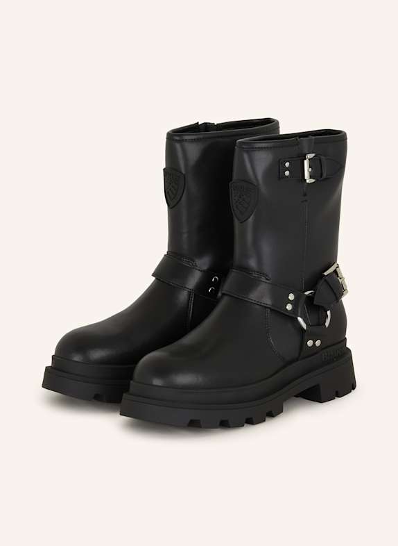 Blauer Biker Boots KIMMEL SCHWARZ
