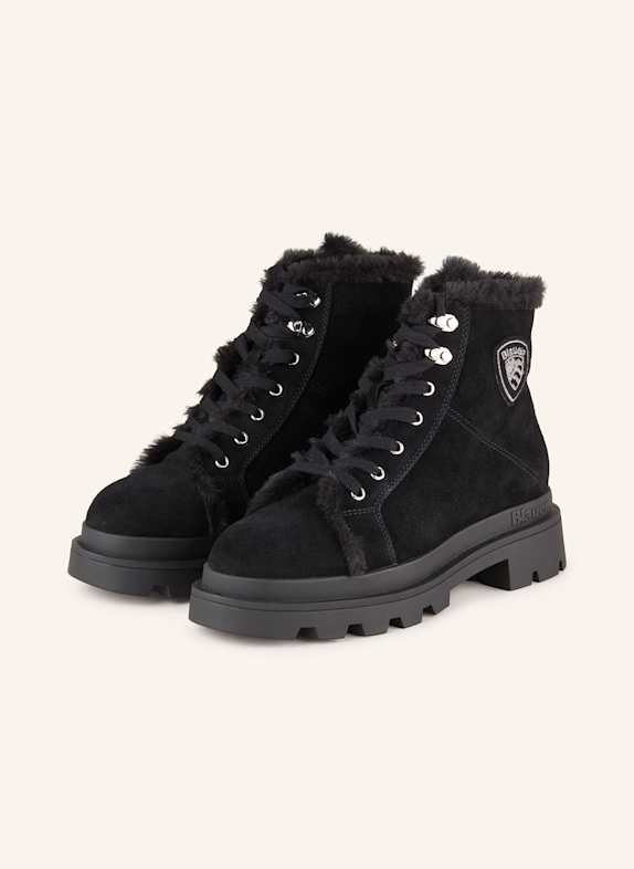 Blauer Schnürboots SCHWARZ