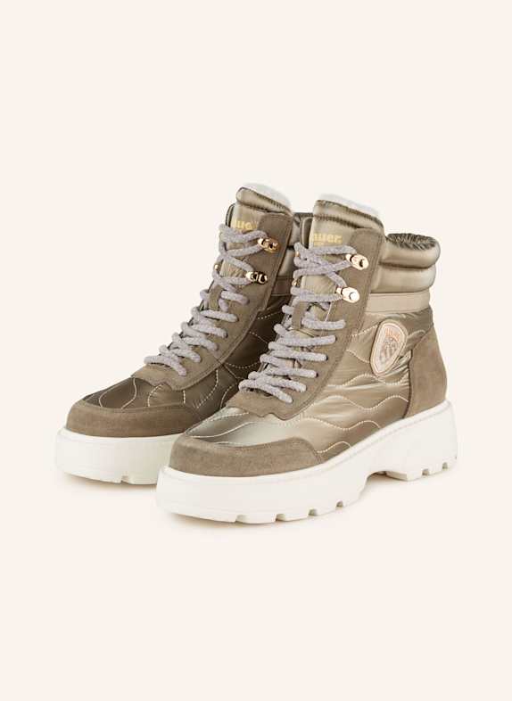 Blauer Schnürstiefeletten KHAKI