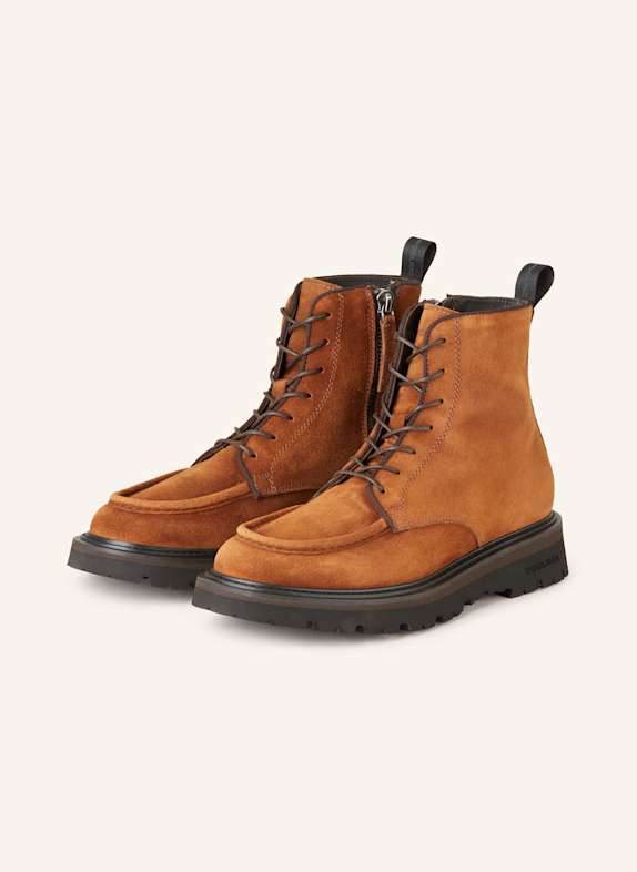WOOLRICH Schnürboots COGNAC