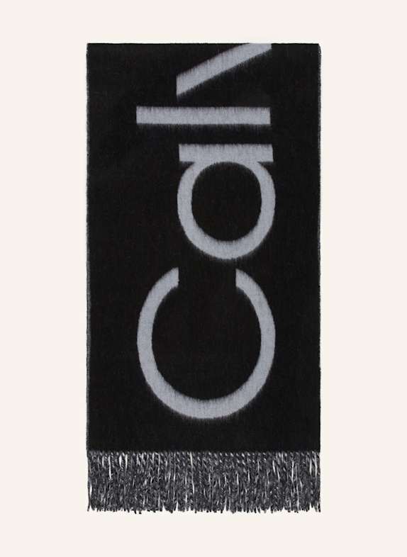 Calvin Klein Cashmere-Schal SCHWARZ/ GRAU