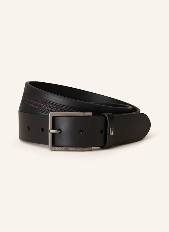 TOMMY HILFIGER Ledergürtel OLIVER SCHWARZ