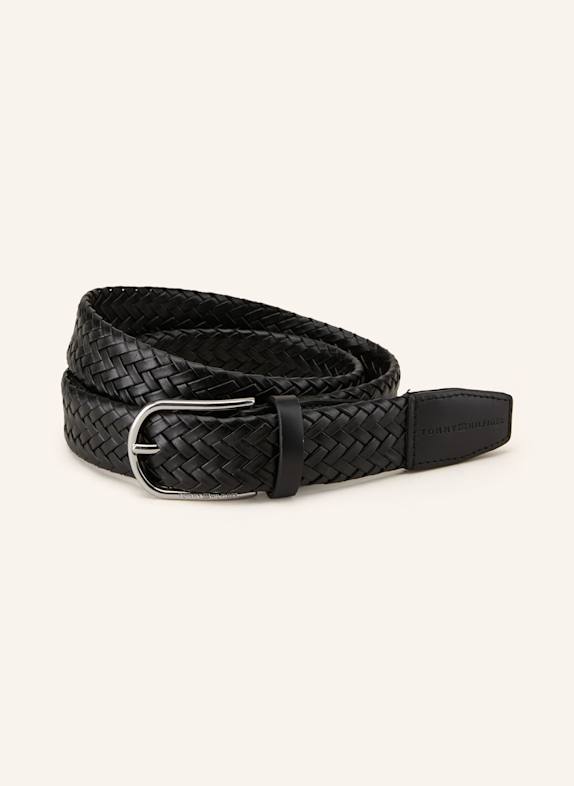 TOMMY HILFIGER Braided belt BLACK