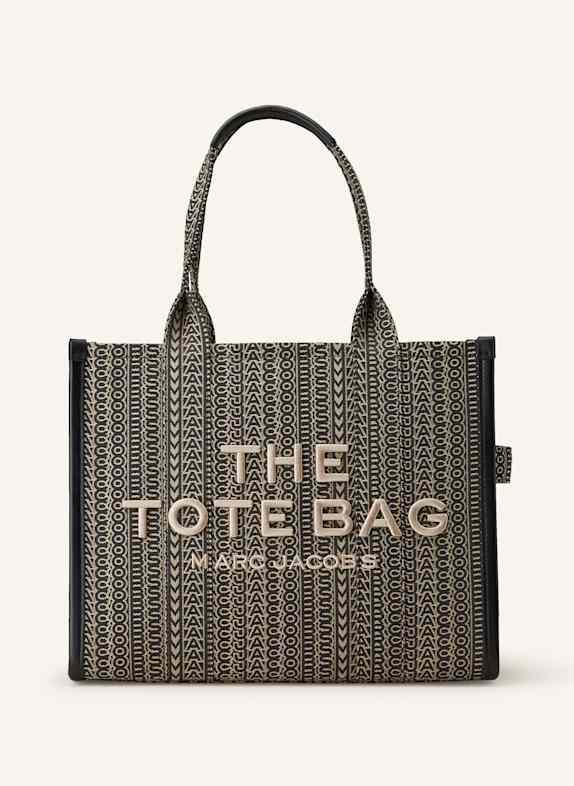 MARC JACOBS Shopper THE LARGE TOTE BAG BLACK/ CREAM