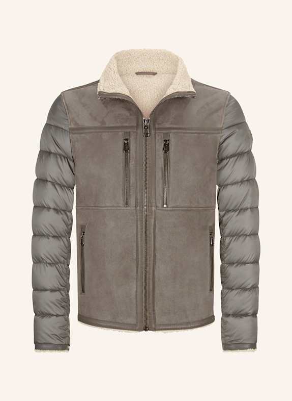 MILESTONE MSDORINO quilted jacket in a mix of materials GRAY