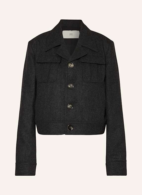 AMI PARIS Kastenjacke DUNKELGRAU
