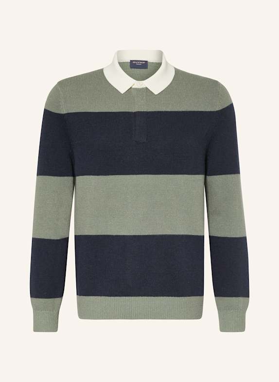 OLYMP Pullover DUNKELBLAU/ HELLGRÜN
