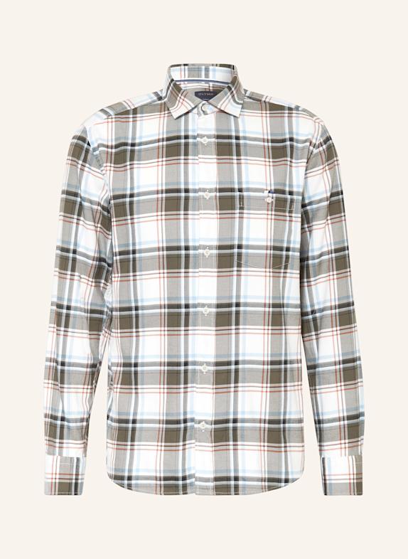 OLYMP Hemd Casual Regular Fit WEISS/ HELLBLAU/ OLIV