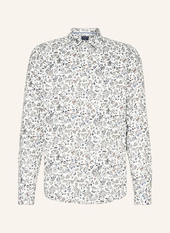 OLYMP Hemd Slim Fit WEISS/ TAUPE/ BLAUGRAU