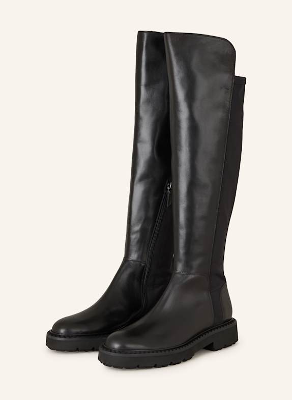KENNEL & SCHMENGER Overknee-Stiefel FREDA im Materialmix SCHWARZ