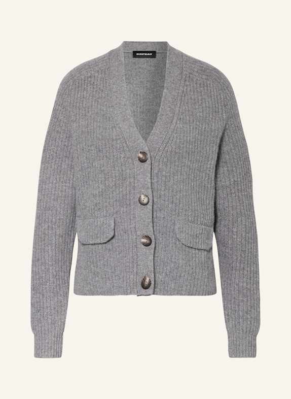 REPEAT Strickjacke aus Merinowolle GRAU