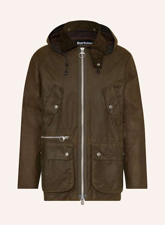 Barbour Fieldjacket RE-ENGINEERED BEAUFORT mit abnehmbarer Kapuze KHAKI