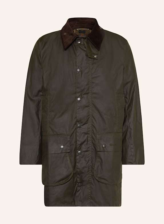 Barbour Fieldjacket BORDER WAX DUNKELGRÜN