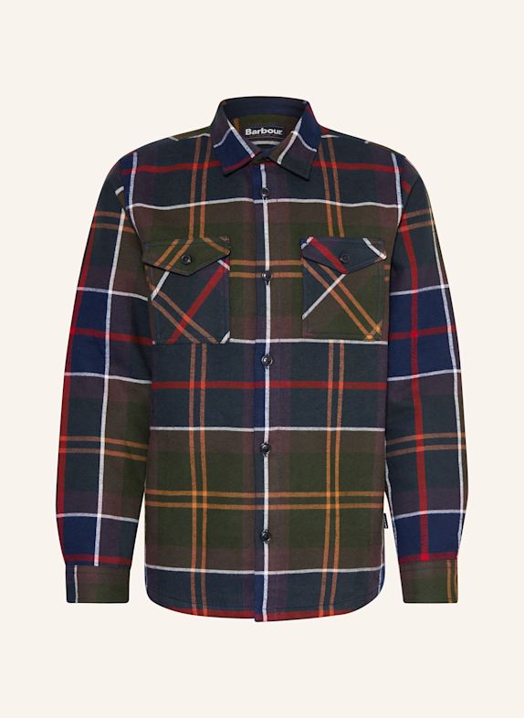 Barbour Overjacket CANNICH DUNKELBLAU/ DUNKELGRÜN/ ROT