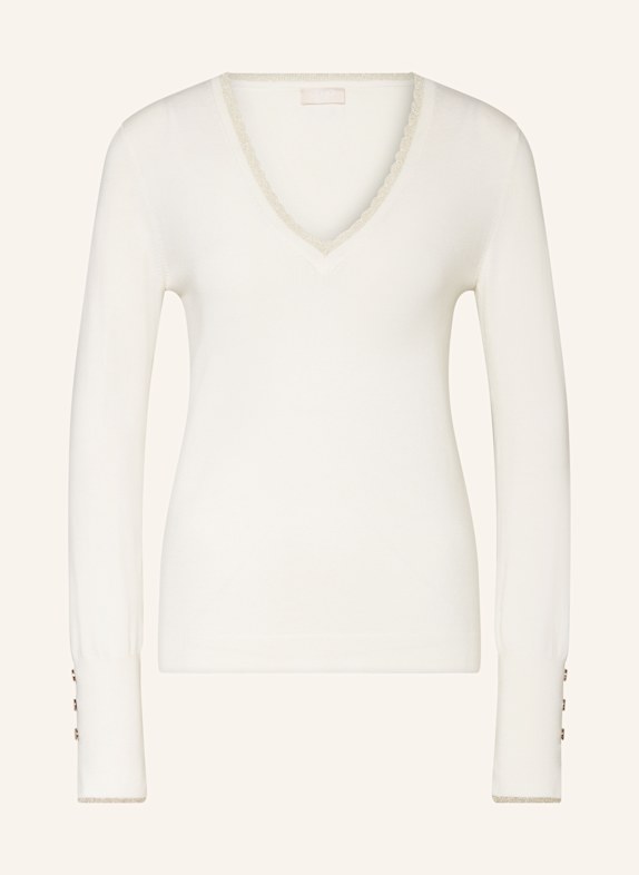 LIU JO Sweater with glitter thread ECRU