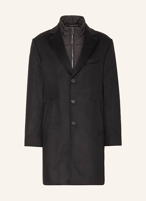 JOOP! Wollmantel MORRIS mit herausnehmbarer Blende SCHWARZ