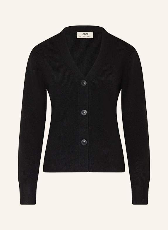 SMINFINITY Strickjacke aus Cashmere SCHWARZ