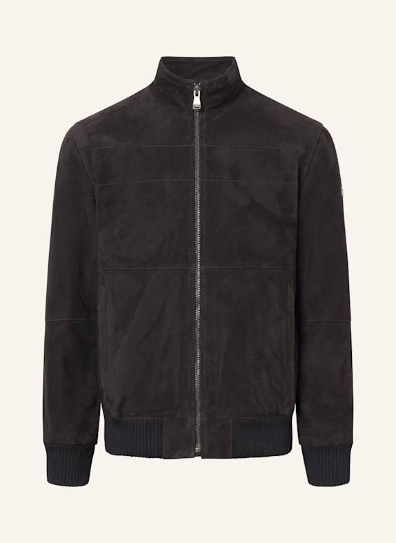 JOOP! JEANS Kurtka skórzana KOROB GRANATOWY