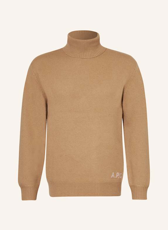 A.P.C. Rollkragenpullover WALTER CAMEL