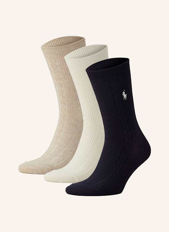 POLO RALPH LAUREN 3-pack socks 002 NAVY ASSORTED