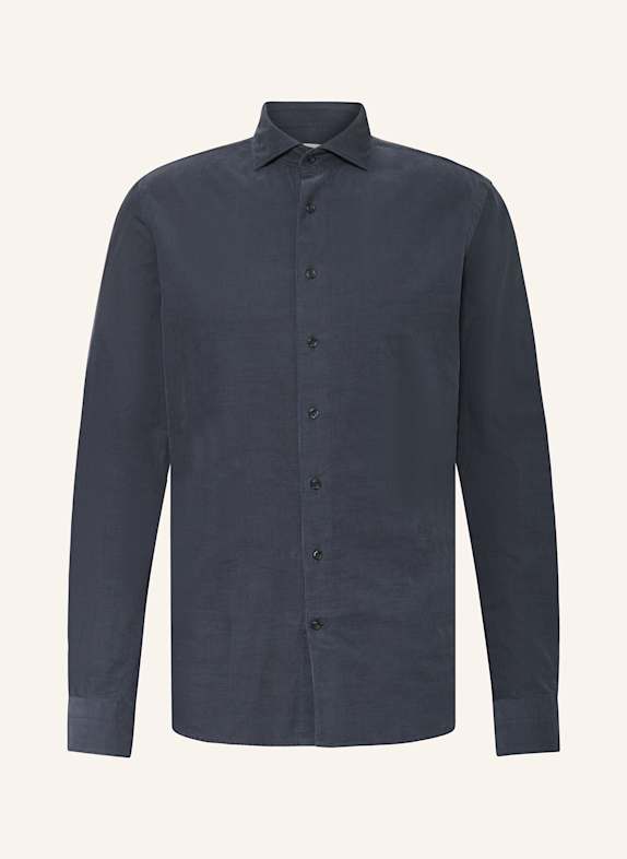 PROFUOMO Koszula sztruksowa slim fit NIEBIESKI