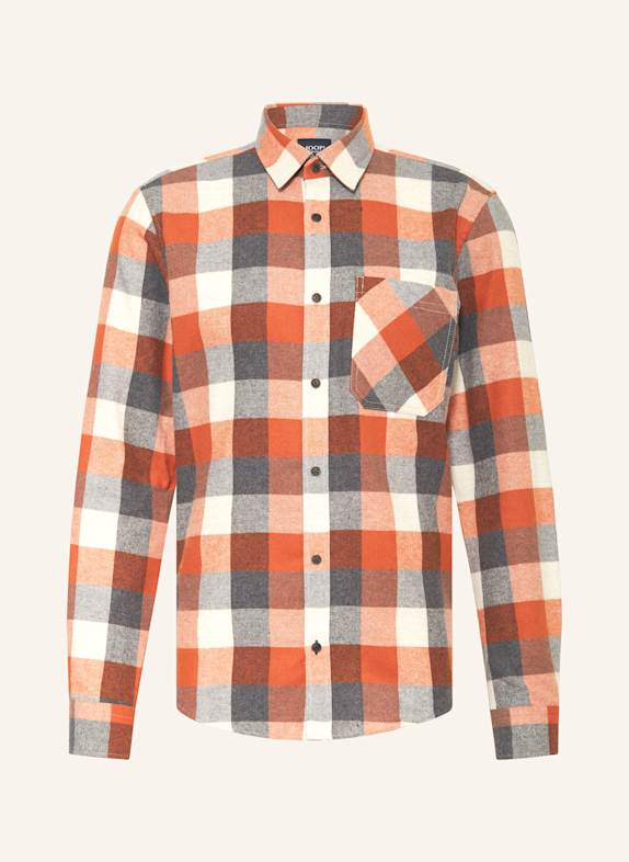 JOOP! JEANS Flanellhemd HAJO Slim Fit ORANGE/ ECRU/ GRAU