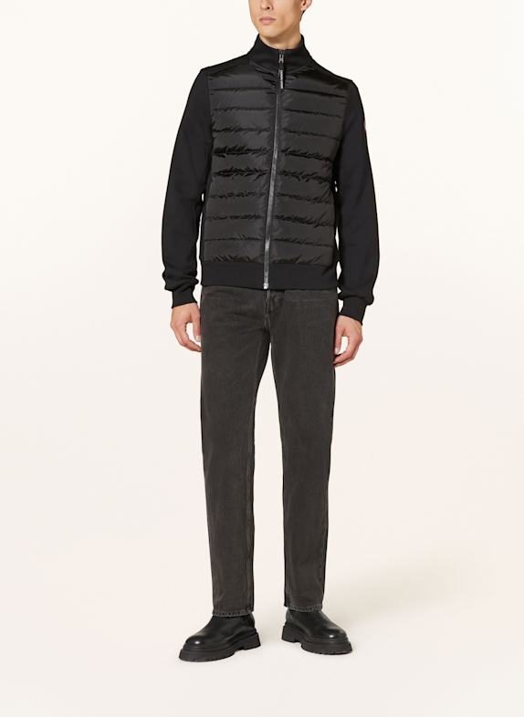 CANADA GOOSE Gebreid vest in verschillende materialen ZWART