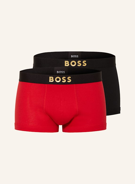 BOSS 2er-Pack Boxershorts SCHWARZ/ ROT